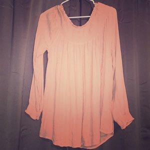 A-Glow size XL Coral Blouse with glitter!